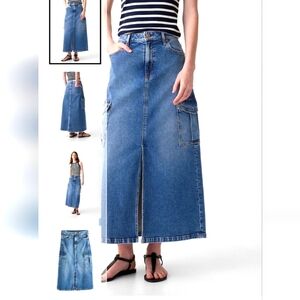 Denim Maxi Skirt